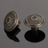 Dophee 4Pcs Vintage Cabinet Drawer 1.02" x 0.67" Single Hole