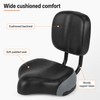 Wide Bike Seat with Adjustable Backrest for Comfortable Riding –