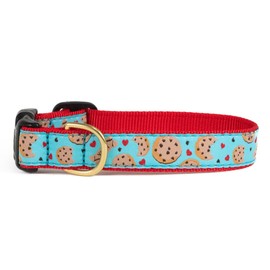 UP COUNTRY Cookies Dog Collar (Small (9""-15"") 5/8"" Width), Blue