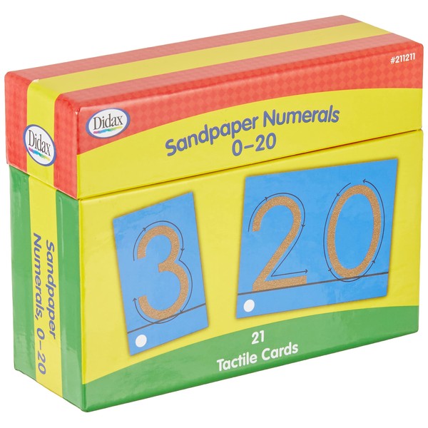 Didax Educational Resources Sandpaper numerals 0-20 Cards