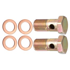 MACHSWON 2 Set Car Banjo Bolt Brake Fitting Adapter Kit with 14mm Washers M14x1.5 Brake Line Thread Single Banjo Bolt