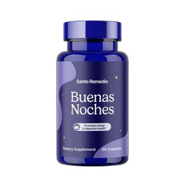 Santo Remedio Buenas Noches - Natural Health Supplement for Better Sleep - Healthcare:_Suministro de 1 mes