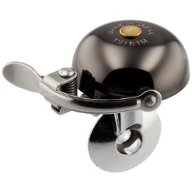 Fan Industries OH-2350B Bicycle Bell, A Head Cap Bell, Gong Type, Neo Black, Brass
