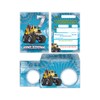 12 Invitation Cards for 7th Children's Birthday Boys Monster Truck