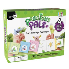 First Library SpiceBox Precious Pals: Spark Your Child's Imagination with Interactive Board Books and Adorable Finger Puppets