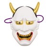 Party City Japanese-Style Folk Art Mask, Hannya Female Demon, White