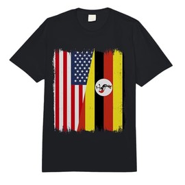 America Uganda Flag Design American Ugandan Heritage Comfort Colors Adult Heavyweight T-Shirt