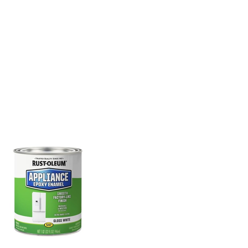 Rust-Oleum 241168 Specialty Appliance Epoxy Paint, Quart, Gloss White, 2