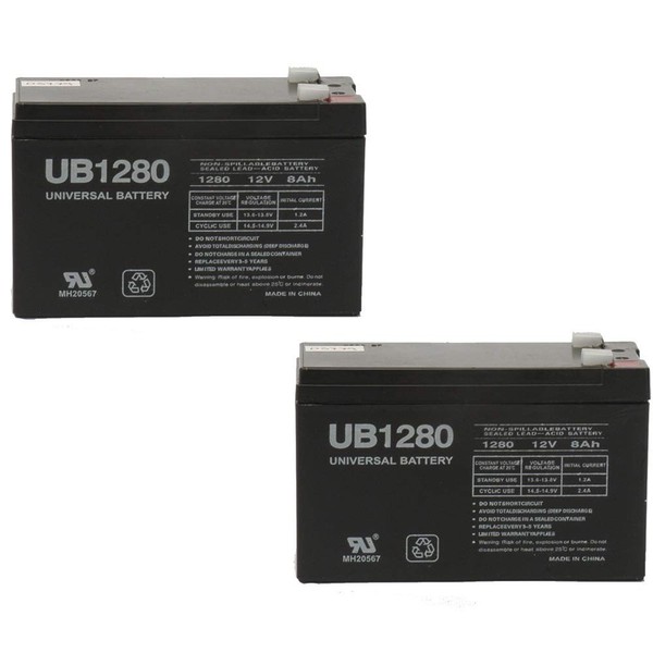 UPG D5779 UB1280-F2 Universal Lead Acid Battery - 2 Pack