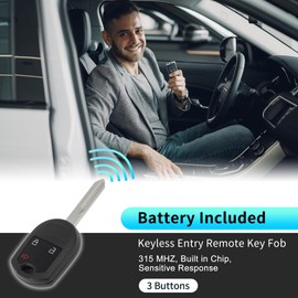 X AUTOHAUX CWTWB1U793 315MHz Replacement Keyless Entry Remote Smart Key Fob for Ford F-150 F-250 F-350 Super Duty 2011-2016 for Ford Edge 2011-2015 164-R8070 3 Buttons