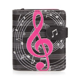 Shagwear® Women's Purse Girls Bifold Multicoloured Purse Designs:, Musical, Casual