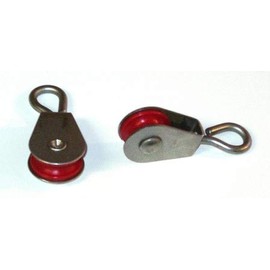 7/8" Red Nylon Pulley with Stainless Steel Swivel Eye Bracket: 10, 20, 25, 50 and 100 pcs (20)