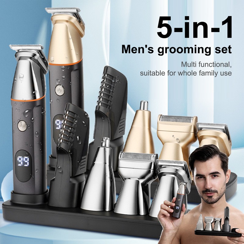5-IN-1 Men's Hair Clipper Set Beard Shaver Electric Body Hair
