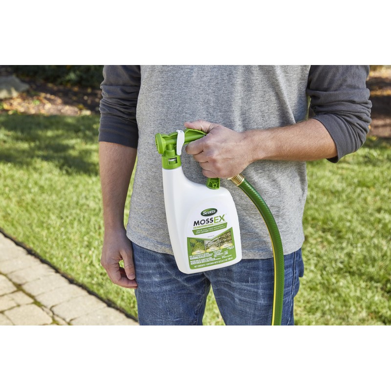 Scotts MossEx 3-in-1 Ready Spray, Kills Moss, Algae and Lichens,