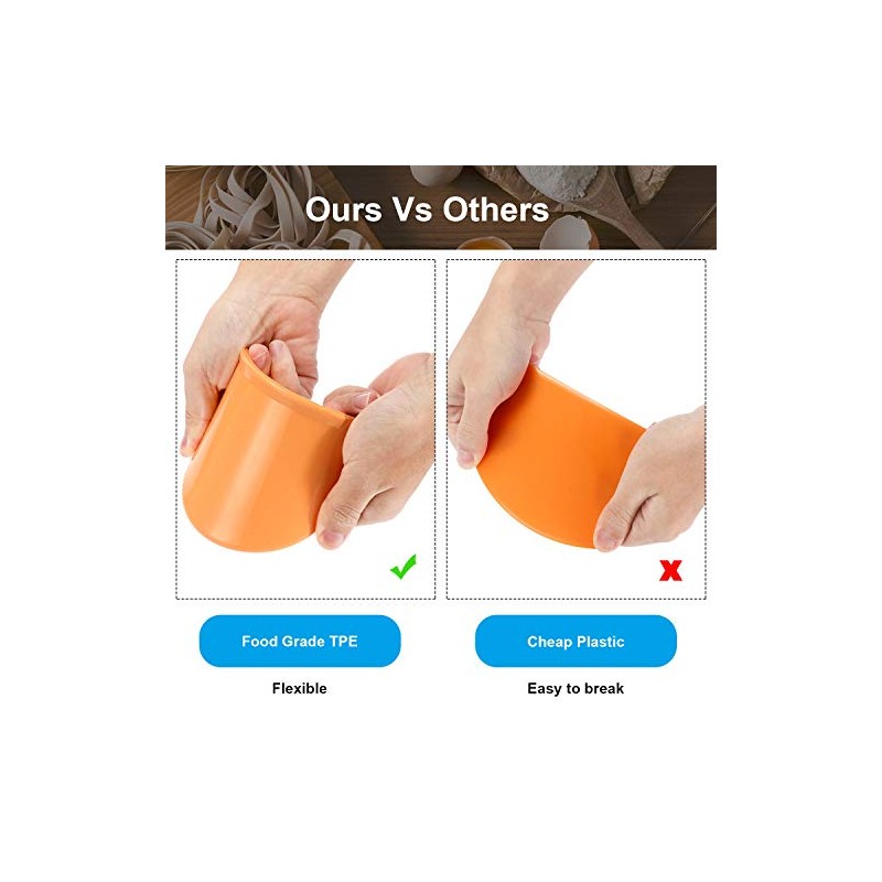 Patelai - 2 espátulas flexibles para banca, raspador de masa,