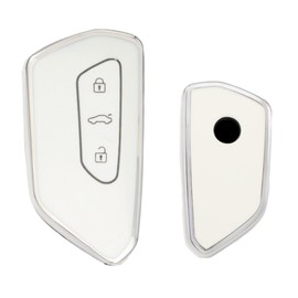 Z.MYUKI 6 Farben Z.MYUKI Elroq Schlsselhlle mit Schlsselanh?nger fr Skoda Elroq 2025 2026 Zubeh?r Key Cover (Wei?)