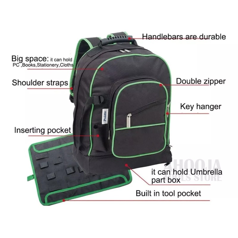 Pro'skit Mochila De Electricista De Herramientas Capacidad Profsional