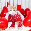Persoshow Valentine's Day Sweater for Dog,Red Soft Valentine's Day Dog