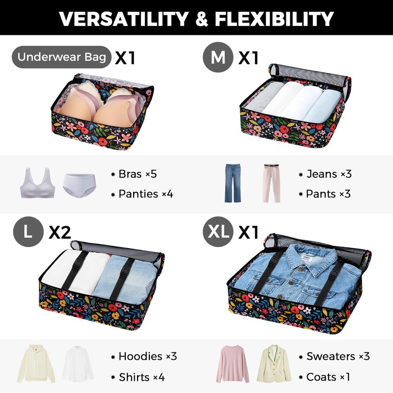 BAGAIL 8 Set Packing Cubes Luggage Packing Organizers for Travel