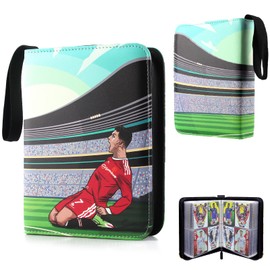 AllLeeGay Trading Card Album Football，Football Trading Card Binder，Card Holder Album，Trading Card Game Collection with 60 Removable Sleeves，480 Pockets football Card Book (E) (AllLeeGay-kace-0001)
