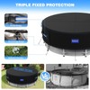 Holiwei 24 Ft Round Pool Cover with Reflective Strips, 420D