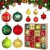 44-Piece Christmas Baubles Set, shallyong Christmas Tree Baubles, Plastic Christmas
