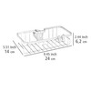 WENKO Shower Rail Caddy Mod. Floresta Square Shower Shelf Chrome-Plated