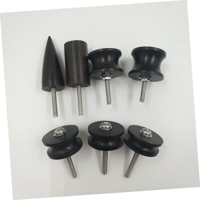 TEHAUX 2pcs Ebony Leather Burnisher Electric Polished Tools for Crafting