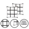zalati Pillowcases 2pcs Cushion Covers Polyester with 9 Grid Blanks