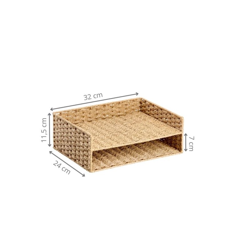 Zeller Present Mesh Desk Tray, Rectangular, Off-White, 100% Paper, DIN