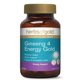 Herbs of Gold Ginseng 4 Energy Gold 60tabs Complex