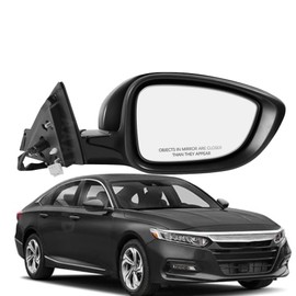 Black Right Passenger Side Mirror Replacement For Honda Accord LX Sport 2018-2022 -Power|Non-Heated Manual|No-Turn signal - Right Side Mirror#HO1321328 76208-TVA-A02(3pin)