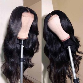 NewYou 24 Inch Body Wave Glueless Wigs Human Hair 4x4 Lace Closure Wigs 200 Density Lace Front Wigs Human Hair for Women