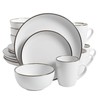 Gibson Home Rockaway Round Stoneware Dinnerware Set, Service for 4