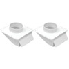 2-PACK - Lambro 143W White Plastic Under Eave Vent, 4-Inch