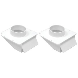 2-PACK - Lambro 143W White Plastic Under Eave Vent, 4-Inch