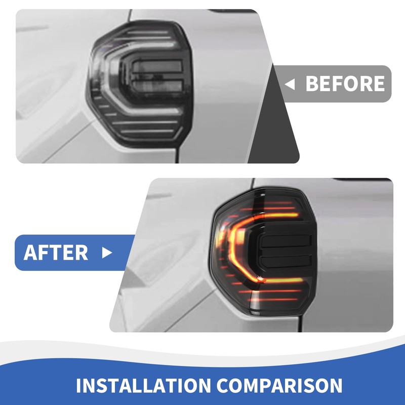 RAZPOY Smoked Tail Light Cover Rear Light Lamp Trim Guards