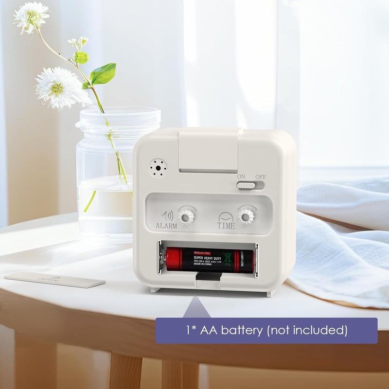 Analog Alarm Clocks, Non Ticking Table Clock with Luminous Hand