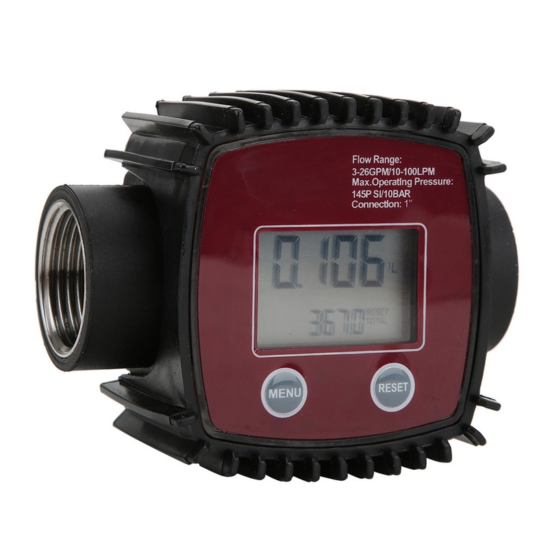 K25 1in Female Thread Flowmeter Digital Display Water Liquid Flow