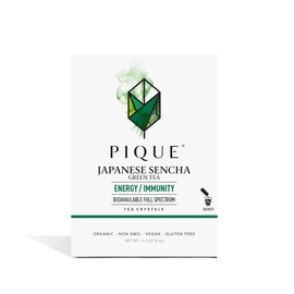 Pique Organic Sencha Tea Crystals - Supports Immunity, Energy - 14 Single Serve Sticks (Pack of 1)