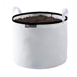 Rain Science Grow Bag, Air Pruning Mesh Fabric Plant Container (20 Gallon, White/Black)