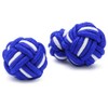 Teroon Unisex Cufflinks 610009 Silk Knot blue-white