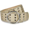 styleBREAKER 03010122 Women's Wide Belt with Hole Rivets and Round