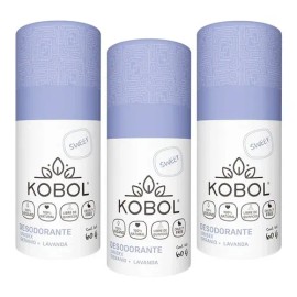 Kit De 3 Desodorantes Naturales Unisex Kobol                                                                                                          