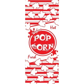 Concession Essentials Paper 1 Oz Printed Popcorn Bags. Pack of 125 Count Popcorn Bags