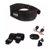 Techno Cinturón Para Pesas + Straps C/muñequeras + Vendas Rodillas