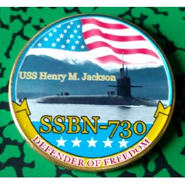 Navy USS Henry M Jackson SSBN-730 Submarine Military Challenge Art Coin