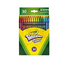 Crayola Twistables Colored Pencils, Always Sharp, Art Tools for Kids, 30 Count