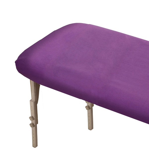 London Linens - Juego de 1 sábana bajera de franela para mesa de masaje, color lila