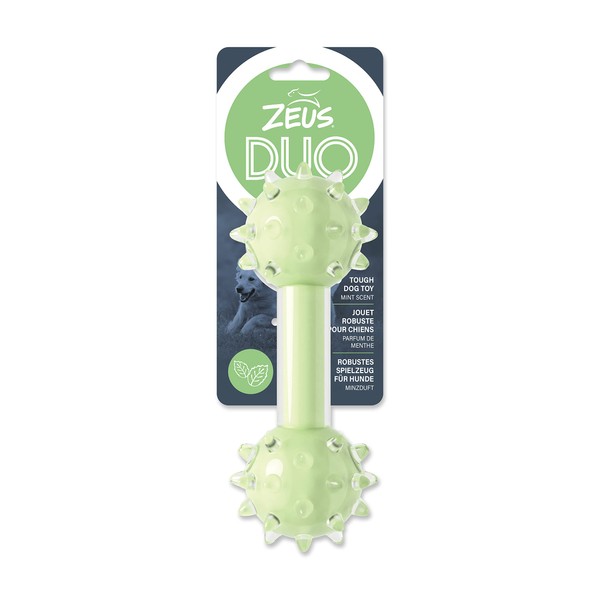 ZEUS Duo Spike Dumbbell Strong Dog Chew Toy for Active